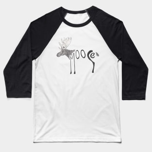 Moose in a Moose Baseball T-Shirt